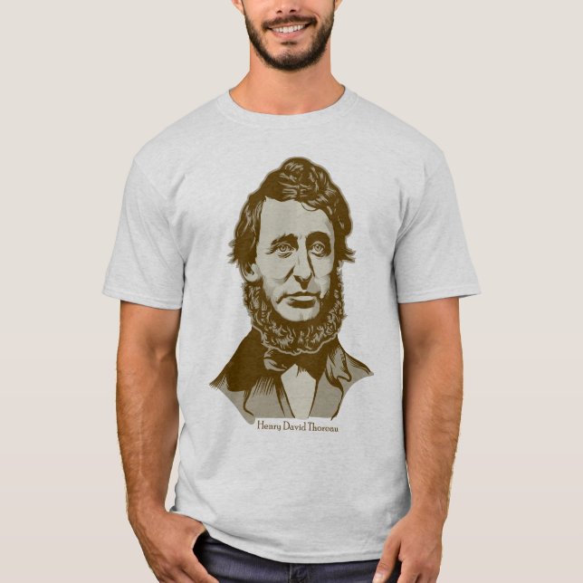 Henry David Thoreau personalizó la camiseta de la (Anverso)