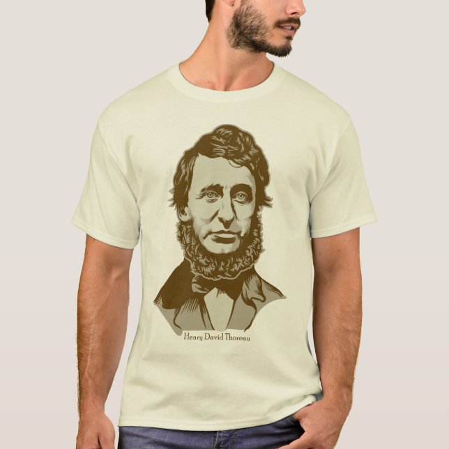 Henry David Thoreau personalizó la camiseta de la (Anverso)