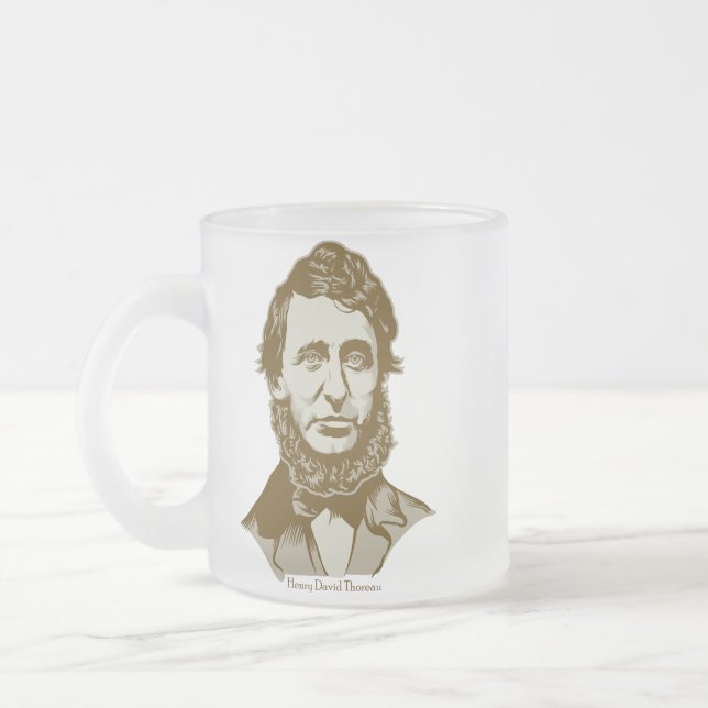 Henry David Thoreau personalizó la taza de la cita (Izquierda)