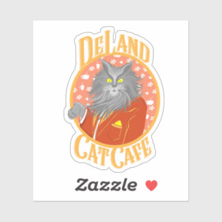 Henry DeCat pegatina en amarillo