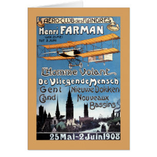 Henry Farman vuela el poster del promo del hombre