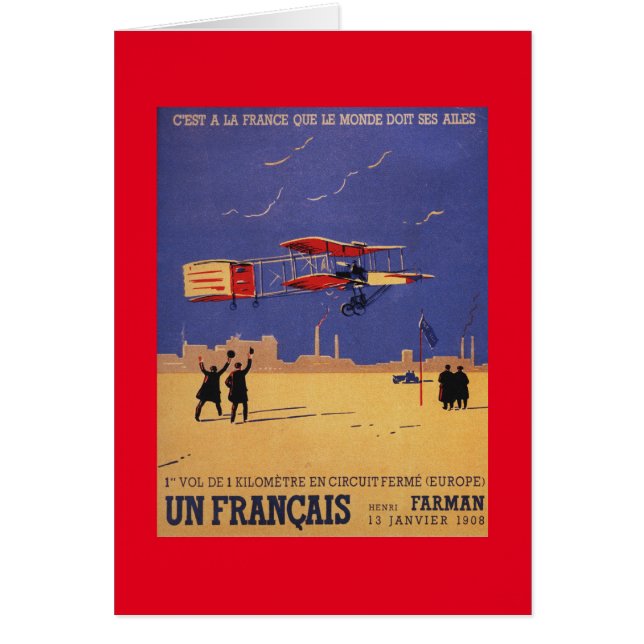 Henry Farman vuela en Issy-les-Moulineaux (Frente)