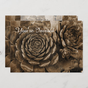 Hens and Chicks Suculentas Invitaciones a Baby Sho