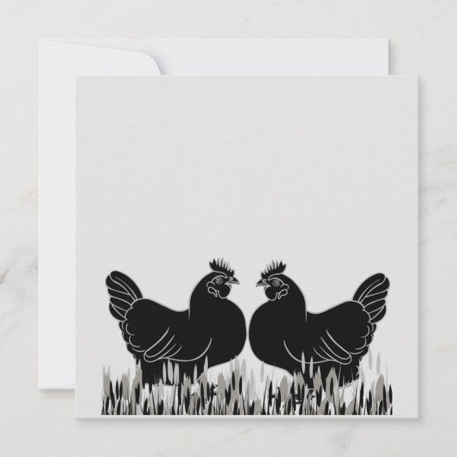 Hens~Tarjeta postal de Silhouette (Anverso)