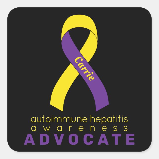 Hepatitis Autoinmune Advocate Pegatina de la plaza (Anverso)