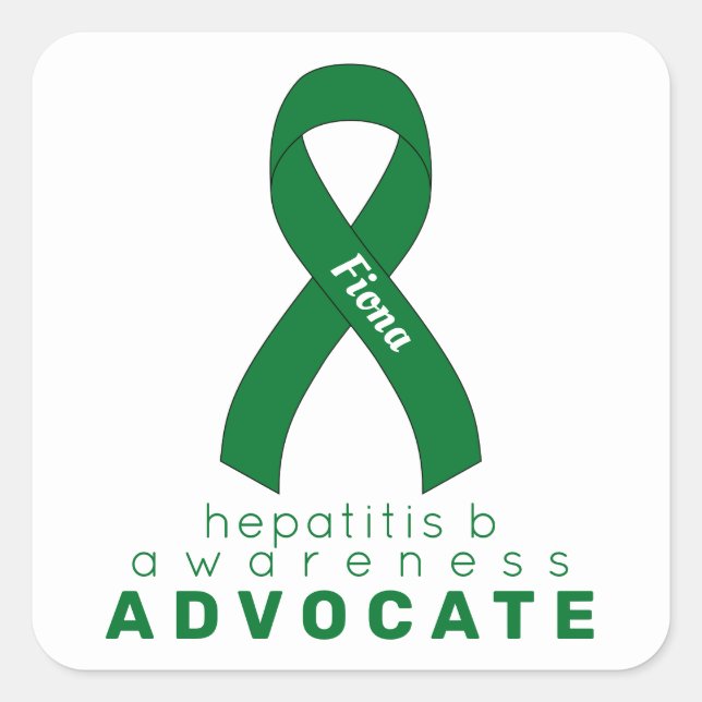Hepatitis B Advocate Pegatina de la Plaza Blanca (Anverso)