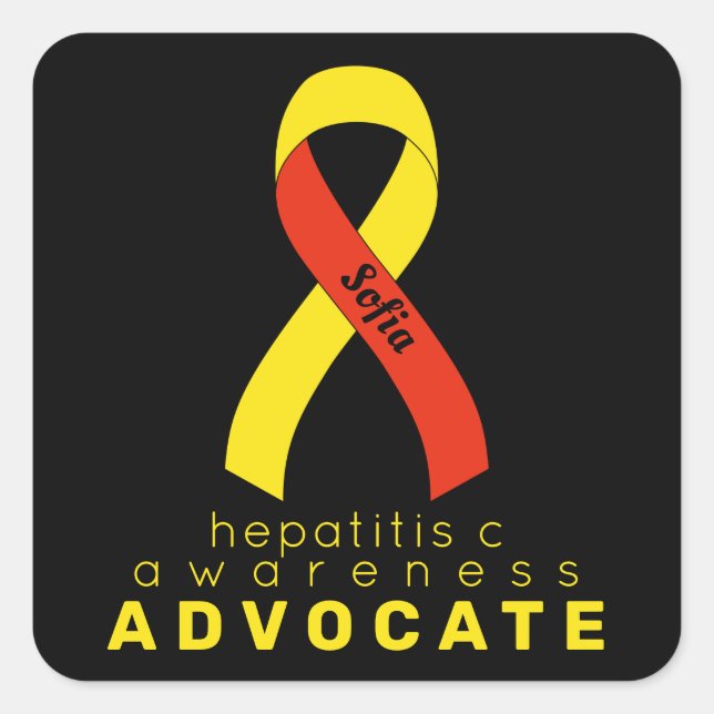 Hepatitis C Advocate Pegatina de la Plaza Negra (Anverso)