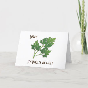 Herb Pun, siento que es Parsley mi tarjeta de erro