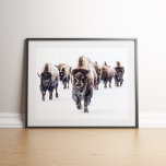 Herda estadounidense de Bison en arte de la pared<br><div class="desc">Herda estadounidense de Bison en arte de la pared de la nieve</div>