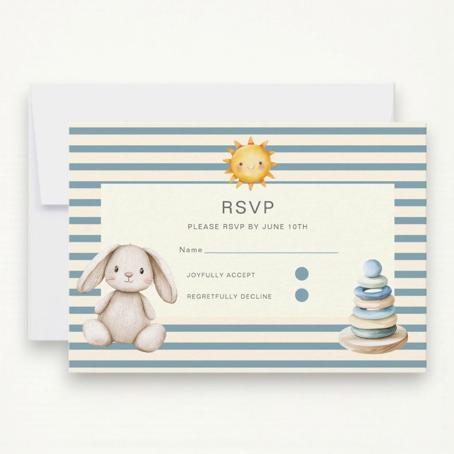 Here comes the son baby shower rsvp card (Subido por el creador)
