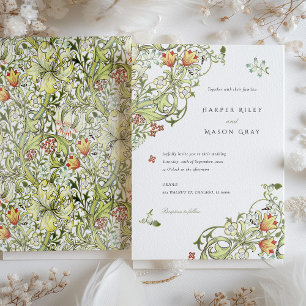 Herencia Floral Elegancia Boda Invitación Suite