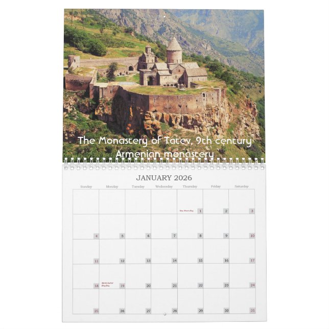 Herencia histórica armenia - calendario (Jan 2026)