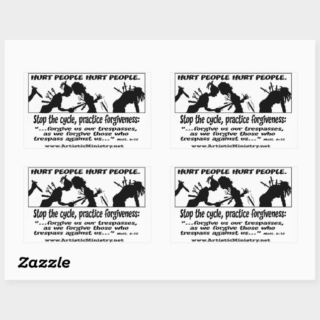 Heridas causan daño a personas blancas, pegatinas  (Hoja)