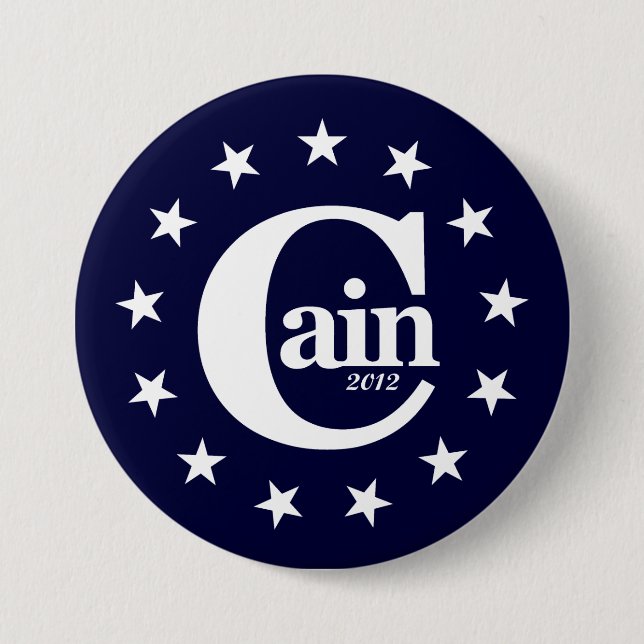Herman Caín para el presidente 2012 3" botón de la (Anverso)