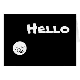Herman dice "HOLA" Tarjeta de felicitación en blan