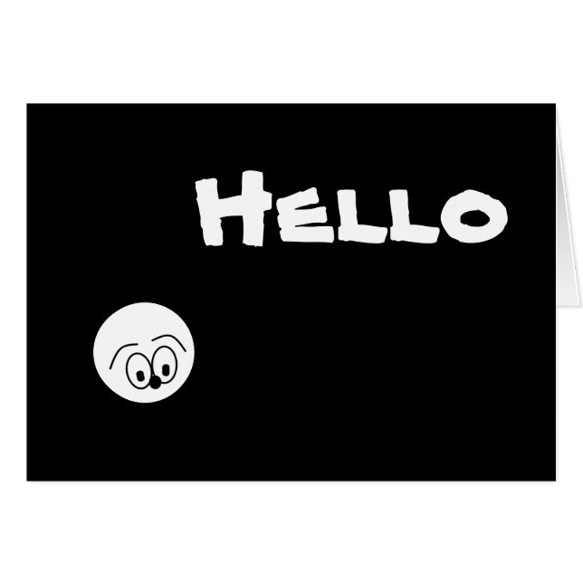 Herman dice "HOLA" Tarjeta de felicitación en blan (Anverso (Horizontal))