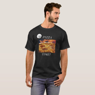 Herman dice, "¡HORA DE PIZZA!". Camiseta negra de 