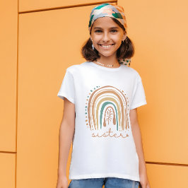 Hermana Boho Arcoiris y Pastel Diseño Camiseta par