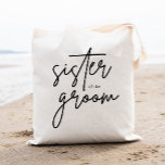 Hermana de escritura moderna de la bolsa de la tot<br><div class="desc">Mira más de 400 populares estilos de bolsas de boda de la colección de "Boda Tote Bags" de nuestra tienda. Haga clic en "Editar diseño" para que pueda realizar más personalizares. ¡Puedes cambiar el tamaño del tipo de letra, el color del tipo de letra y más! bolsas de boda, bolsos...</div>