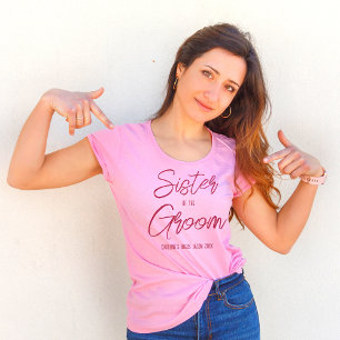 Hermana de la camisa de Groom, novio del equipo a