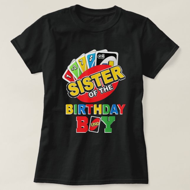 Hermana de la camiseta de cumpleaños Uno Mamá prim (Diseño del anverso)