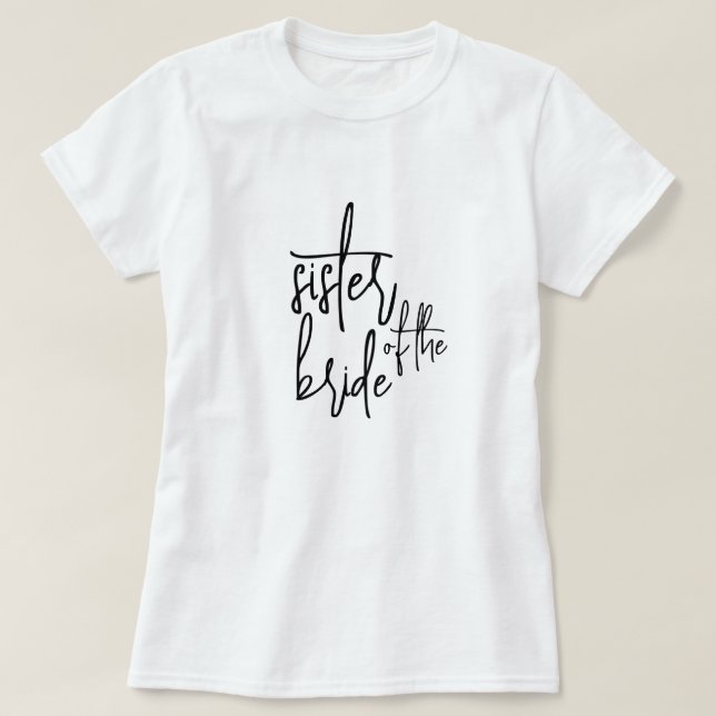 Hermana de la camiseta de la novia (Diseño del anverso)
