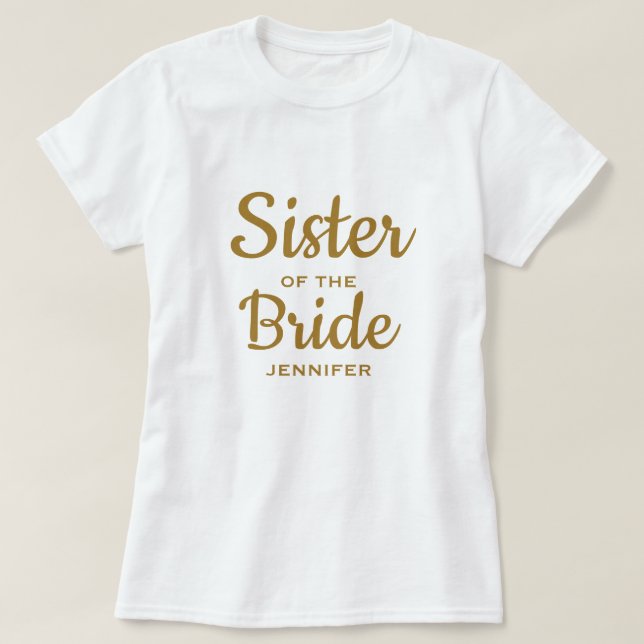 Hermana de la camiseta del Personalizado de la nov (Diseño del anverso)