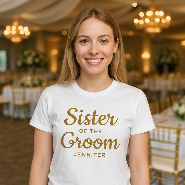 Hermana de la camiseta del Personalizado Groom (Subido por el creador)