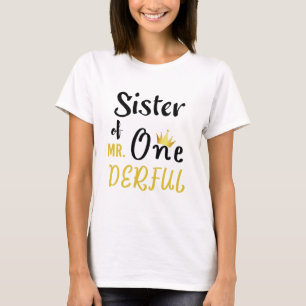 Hermana de la camiseta del primer cumpleaños de MR