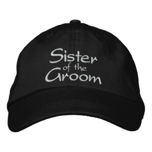 Hermana de la gorra del Boda bordadas de Groom