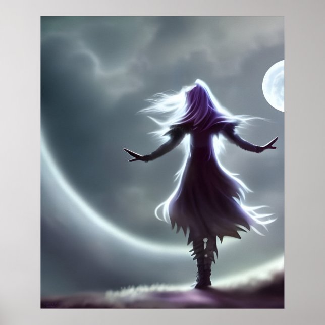 Hermana de la Luna Impresión de Arte Digital de Fa (Frente)