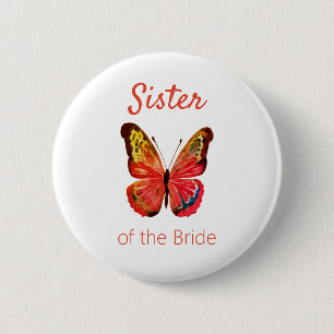 Hermana de la Novia Botón Mariposa