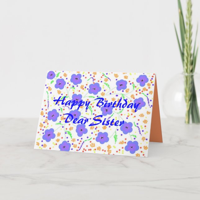 Hermana de la tarjeta de cumpleaños feliz, persona (Anverso)