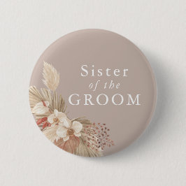 Hermana del botón de Grass Groom Boho Pampas
