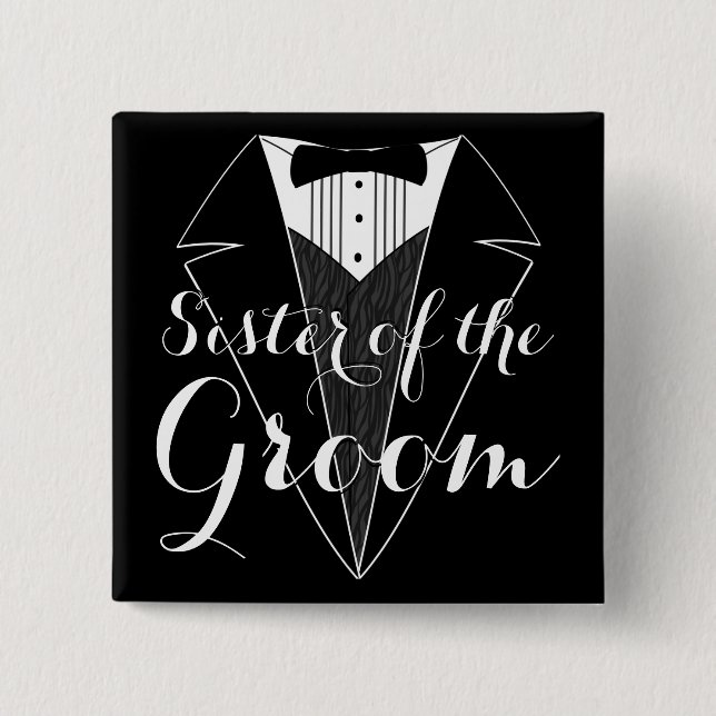 Hermana del botón del banquete de boda de Tux del (Anverso)