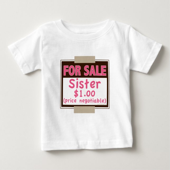 Hermana En Venta Camiseta Bebé (Anverso)