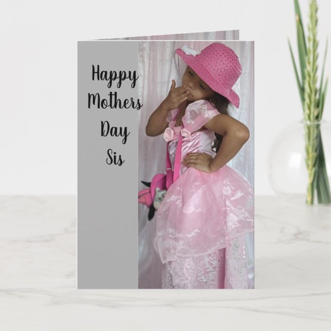 HERMANA FABULOSA Tarjeta de DÍA DE LA MADRE FEMENI (Anverso)