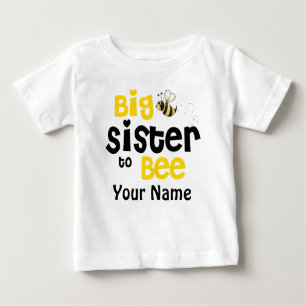 Hermana grande a la camiseta personalizada abeja