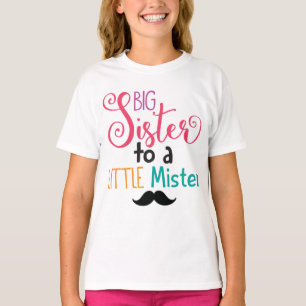 Hermana grande a una pequeña camiseta de señor