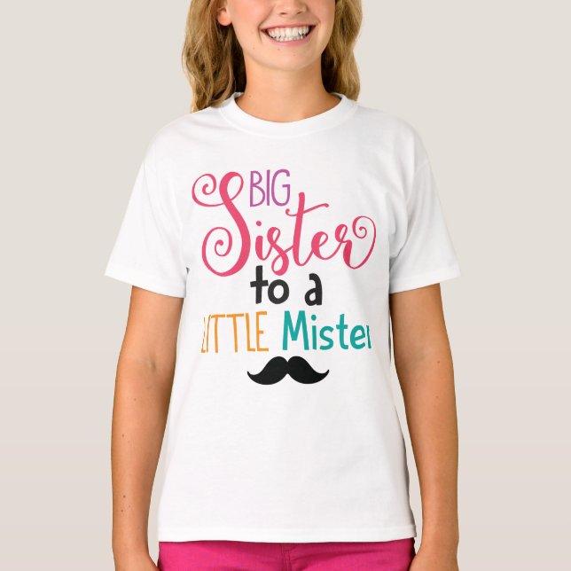 Hermana grande a una pequeña camiseta de señor (Anverso)