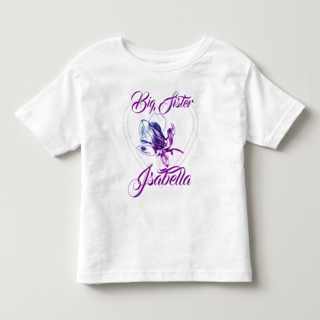 Hermana Grande Hermana Pequeña Camiseta BFF Niño (Anverso)