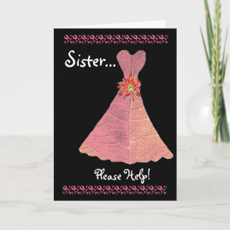 HERMANA Maid de Honor Invitación a PAACH Gown