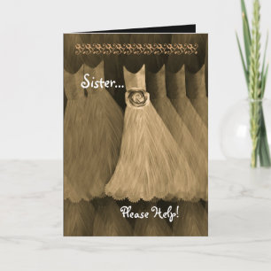 HERMANA Maid of Honor Invitación GOLD Gown