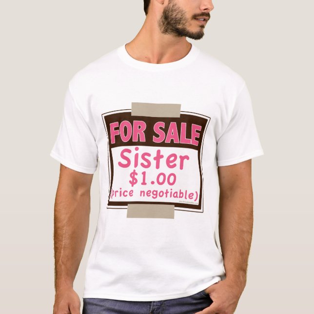 Hermana para la camiseta del niño de la venta (Anverso)