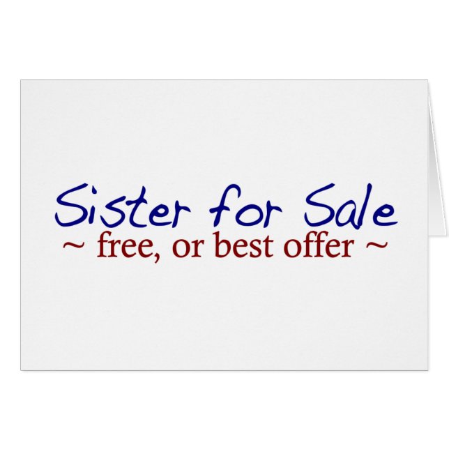 Hermana para la venta (Anverso (Horizontal))