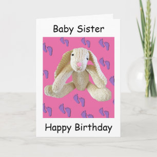 Hermana tarjeta de cumpleaños Bunny Rabbit encanta