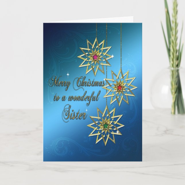 Hermana, tarjeta de Navidades (Anverso)