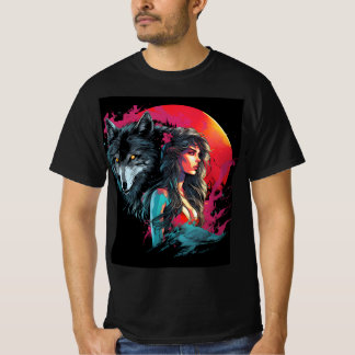 Hermana Wolf Camiseta - Mujer mística y animal esp
