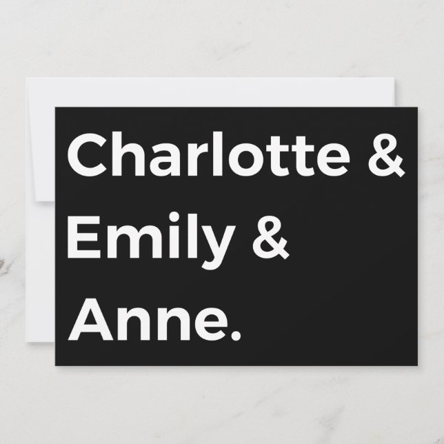 Hermanas Brontë I - Charlotte & Emily & Anne (Anverso)