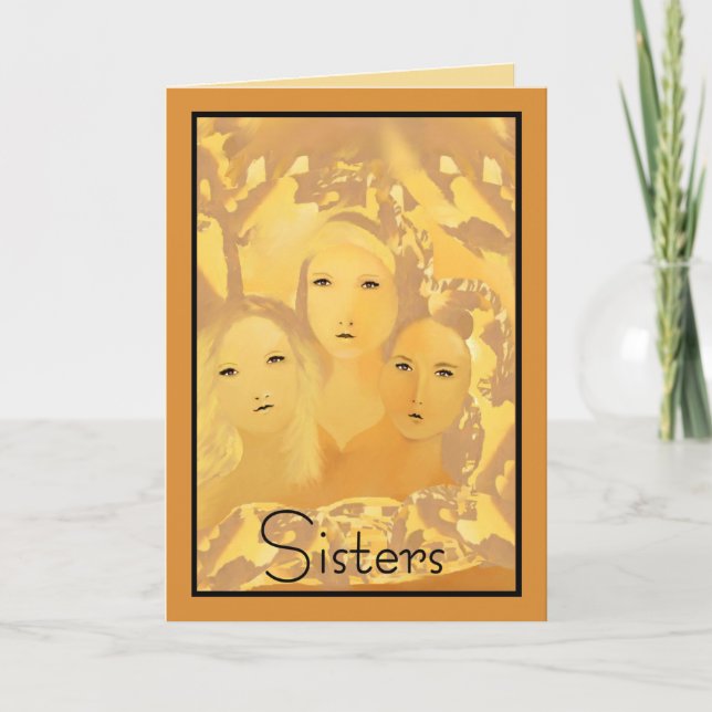 Hermanas de la tarjeta de saludo para tu hermana (Anverso)